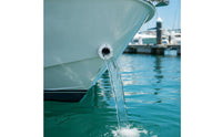 Drain Outlet with Check Valve Backflow Protection Marine Drain Fitting with Check Ball Easy to Install White