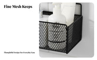 Space-Saving Hanging Storage Basket Multipurpose No-Drill Wall Shelf Strong Load-Bearing for Students, Renters, Bathroom, Kitchen, Dorm Room