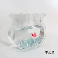 斗鱼鱼缸摆件创意花瓶ins风异性造景鱼缸金鱼小型办公室家用缸