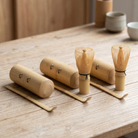 Japanese Matcha Whisk Set with Scoop - Portable Travel Tea Ceremony Kit