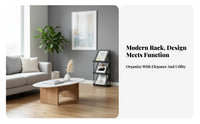 5-Tier Ladder shelving single-piece Floor-Standing 5-Tier Ladder Shelf Freestanding flexible for homeowners, Balcony