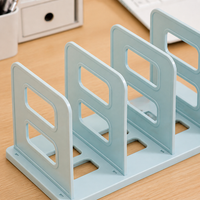 HIPS Bookends, 4 Piece Shelf Bookend for Dorm Office Apartment, Clean Contemporary Desk Bookends, 348x150x140mm, Assembly Required