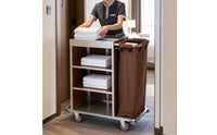 Housekeeping Workstation Trolley with Bag Heavy-Duty Housekeeping Cart