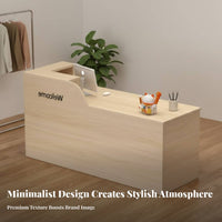 Modern Ier Counter Multi-Functional Small Shop Front Desk Sturdy Construction Retail Checkout Counter for Business Owners, Salon, Lobby
