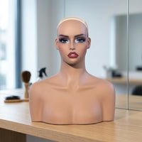 Mannequin Head and Shoulders PVC Female Mannequin Bust Realistic