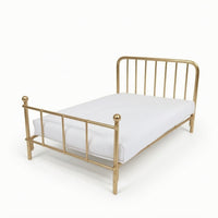 1:12 Scale Bed Metal Dollhouse Bed with Mattress Furniture for Diorama