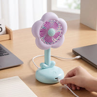 Desktop Fan with Night Light 5-Speed Desk Fan with Night Light Portable for Students, Bedside Table, Dorm Room