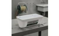 Hanging Chicken Feeder Large Capacity Hanging Feeder Trough Easy Installation Caprine Feeding Bin for Homesteaders, Backyard