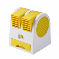 Quiet Operation USB Desk Fan Easy to Clean Mini Air Conditioner Fan Portable Evaporative Cooler for Office Workers, Students, Desktop, Dorm Room, Outdoor