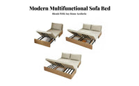 Foldable Design Wooden Frame Futon Space-Saving transformable Sofa two-in-individualUse Sleeper Couch Minimalist appearance for Apartment Dwellers, Students, Homeowners, Small Spaces, Home Office