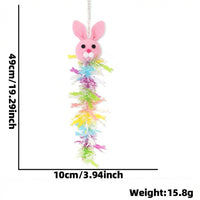 Easter Bunny Ornament Festive Easter Bunny Hanging Ornament Cheery Bunny Hanging Decoration for Kids, Parents, Classroom, Glass Panes