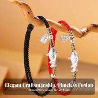 Koi Charm Bracelet Handmade Woven Prosperity Token for Birthdays