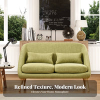 Nordic Design Upholstered Loveseat Space-Saving Sofa Minimalist aesthetic Small Couch Comfortable for Apartment Dwellers, Cafe Owners, Homeowners, Living Room, Lounge Area, Office, Bedroom