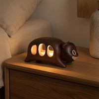 Wooden Night Light Compact Cat Night Safe for Night Use for Bedside Table