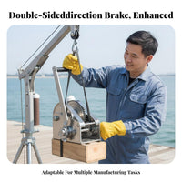 Boat Trailer Winch Hand Crank Winch Heavy-Duty for Workshops, Garages