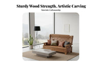 hardwood Wood Construction Carved Frame Couch configurable configuration Traditional living room design Room Furniture High spine supportrest Sofa Set Ergonomic comfort for Families, homeowners, Apartment Dwellers, Home, spaciousplanplan areas