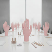 Nail Practice Hand with Base Lifelike Nail Training Hand Model Realistic