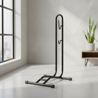 Upright Floor Bike Stand Vertical Freestanding Bike Rack Stable Two-Wheeler Repair Stand Space-Saving for Cyclists, Riders, Garage, Home Storage
