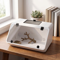 Clear-Front Reptile Enclosure Transparent Reptile Terrarium Tank Sturdy Slanted Terrarium Easy to Clean for Indoor