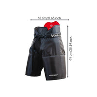 High Waist Ice Hockey Pants Adjustable Padded Hockey Pants Heavy Duty Safeguarding Gear Shock-Absorbing