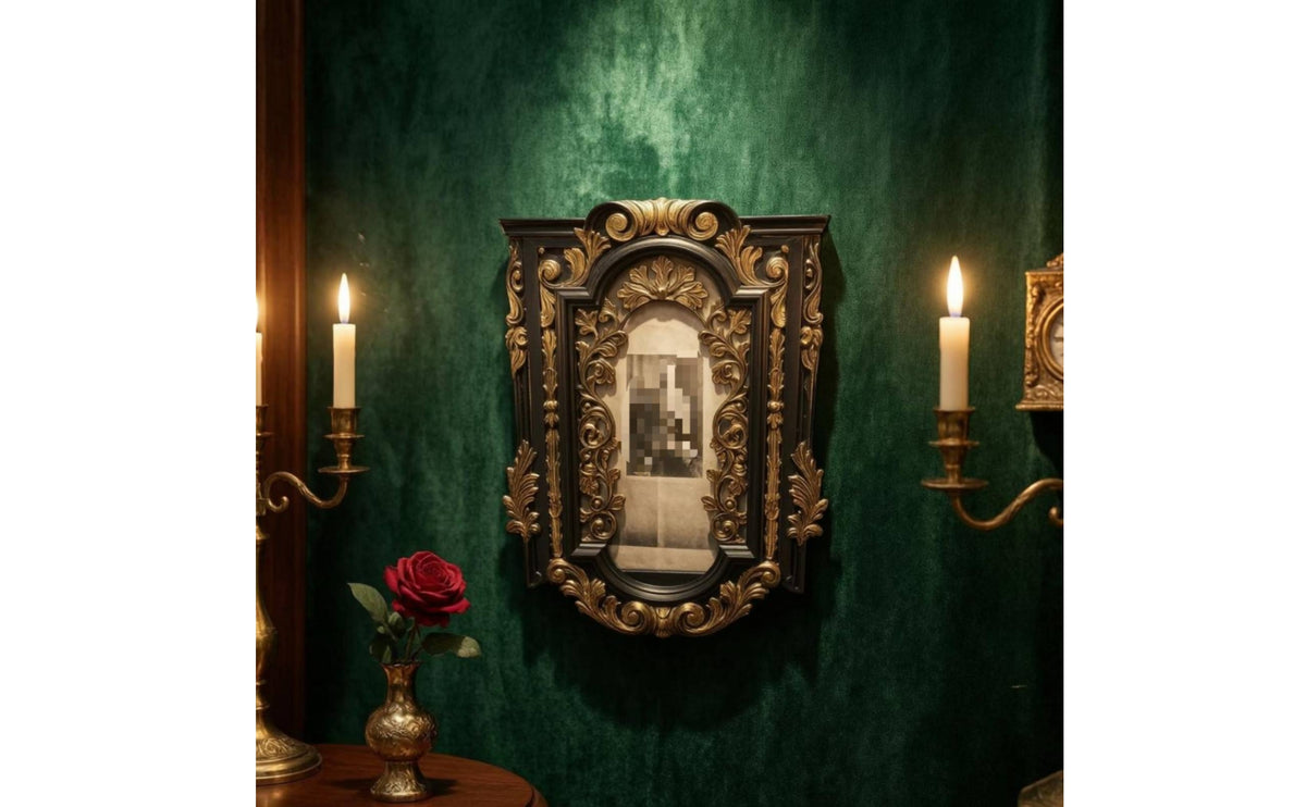 Dollhouse Miniature Baroque Design Wall Frame Balanced Gothic Wall Frame Classic Residence Miniature Scene Decoration