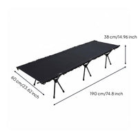 Metal Frame Press-Lock Camping Cot Compact Folding Camping Cot