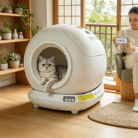 App Control Automatic Cat Litter Box Sensor Enclosed Litter Box with Step Smart Pet Supply Safety for Cats, Home, Apartments