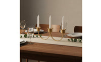 European Design 3-Arm Candelabra Light Luxury Wrought Iron Candelabrum Decorative Centerpiece for Wedding, Mantelpiece