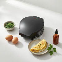 Compact Clamshell Omelette Maker Indicator Lights Electric Omelette Maker Hinged Lid Frittata Pan 1000 W