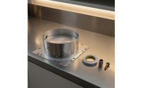 Stainless Steel Range Hood Air Outlet Base Thickened Metal Duct Outlet Base Backdraft Flap Hood Mounting Plate High-Temperature Resistant