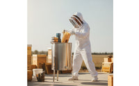 Stainless Steel Electric Honey Extractor Motorized Four-Frame Honey Extractor Rust-Resistant Polished for Beekeepers, Apiarists, Apiary