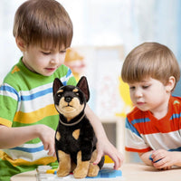 Doberman Stuffed Toy Soft Doberman Stuffed Creature Lifelike for Children