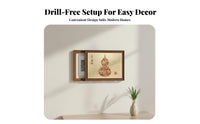 Punch-No-Drill Installation Electric Meter Box Decorative Painting Easy Entry Design Electric Meter Box Cover Long-Lasting Construction Chinese Design Gourd Wall Art Dust & Moisture Protection for Homeowners, Interior Designers, Entryway, Hallway, Kitchen
