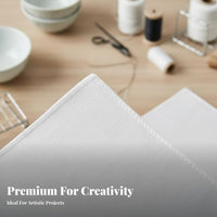White Handkerchief Pre-Cut Blank Pattern Dyeing Cloth Soft and Breathable Blank Pattern Dyeing Material for Crafters, Artists, Art Class