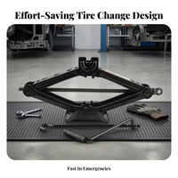 Labor-Saving Lifting Device Portable Car Lifting Device with Ratchet Wrench Easy to Use Emergency Tire Changing Kit Long-Lasting for DIYers, Home Garage