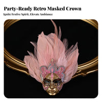 Masquerade Face Covering Brooch Vintage Design Carnival Face Covering Brooch Distinctive Design Artistic Face Pin for Women, Collectors, Themed Events