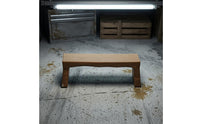 1:64 Scale Mini Park Bench Brown Finish Scene Bench Straight Legs Model Scenery Prop Compact