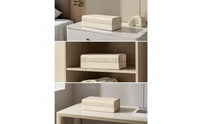 Decorative Storage Box with Lid Wood-Grain Wooden Storage Box with Hinged Lid Matte Chest for Closet