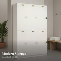 Wooden Storage Locker Cabinet Electronic Lock Clothes Locker Water-resistant Construction for Spa Owners Changing Room Clubhouse Office