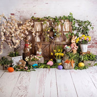 Easter Photography Backdrop Lively Colors Easter Theme Banner Fine Texture Photography Background Cloth for Photographers, Kids, Holiday Events, Home