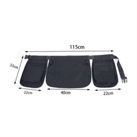 Plastic Buckle Three-Pocket Apron Polyester Storage Apron Easy to Clean Adjustable Waist Pouch Lightweight