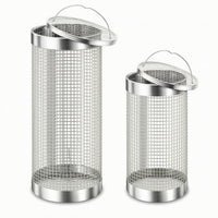 2 Pieces Inground Worm Composting Bin Mesh Worm Composter with Lid Steel in-Ground Composter Well-Aerated for Gardeners, Raised Beds, Backyard