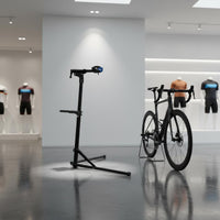 Adjustable Bike Repair Stand Aluminum Alloy Cycle Repair Stand Stable Base 360 Degree Rotating Clamp for Cyclists, Indoor