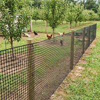 Black Garden Netting for Poultry, Heavy Duty Garden Fence for Chickens Synthetic Polymer Fencing