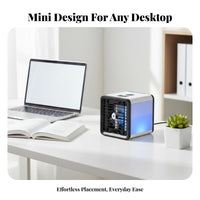 Humidifier Function Mini Air Conditioner Fan 3 Speed Settings Water Cooling Fan Adjustable Vents for Bedroom, Office, Dorm Room
