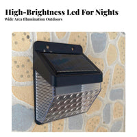 Solar Powered Wall Light Weather-Resistant Solar Movement-Activated Light Energy-Saving Waterproof Outdoor Sconce for Patio, Pathway, Driveway