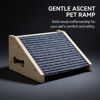 Dog Steps for Bed and Sofa with Solid Wood Construction, Compact Pet Stairs for Small Non-Slip Surface for Climbing, Wooden Ramp