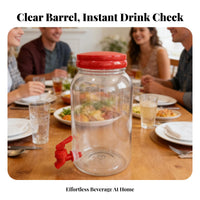 Drink Dispenser with Spigot Large Capacity Beverage Container with Spigot Wide Opening Juice Jar for Parties, Workplaces, Dorm Rooms