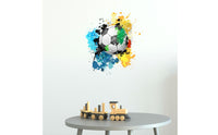 3D Soccer Ball Wall Sticker Removable 3D Sports Wall Sticker Self Football Paint Scatter Decal for Kids, Teens, Bedroom, Playroom