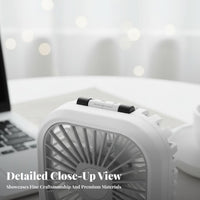 Wearable Fan 180° Folding USB Energy-Storing Fan Lightweight and Compact Personal Cooling Device for Journeyers, Commuters, Traveling